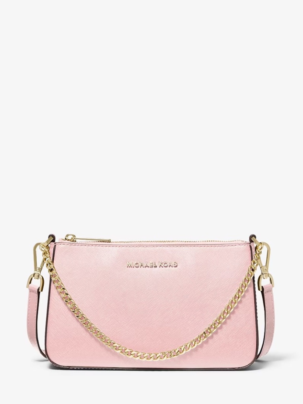 MICHAEL KORS 100% Leather Bag, Black w/ Gold Accents - Picture 6 of 10